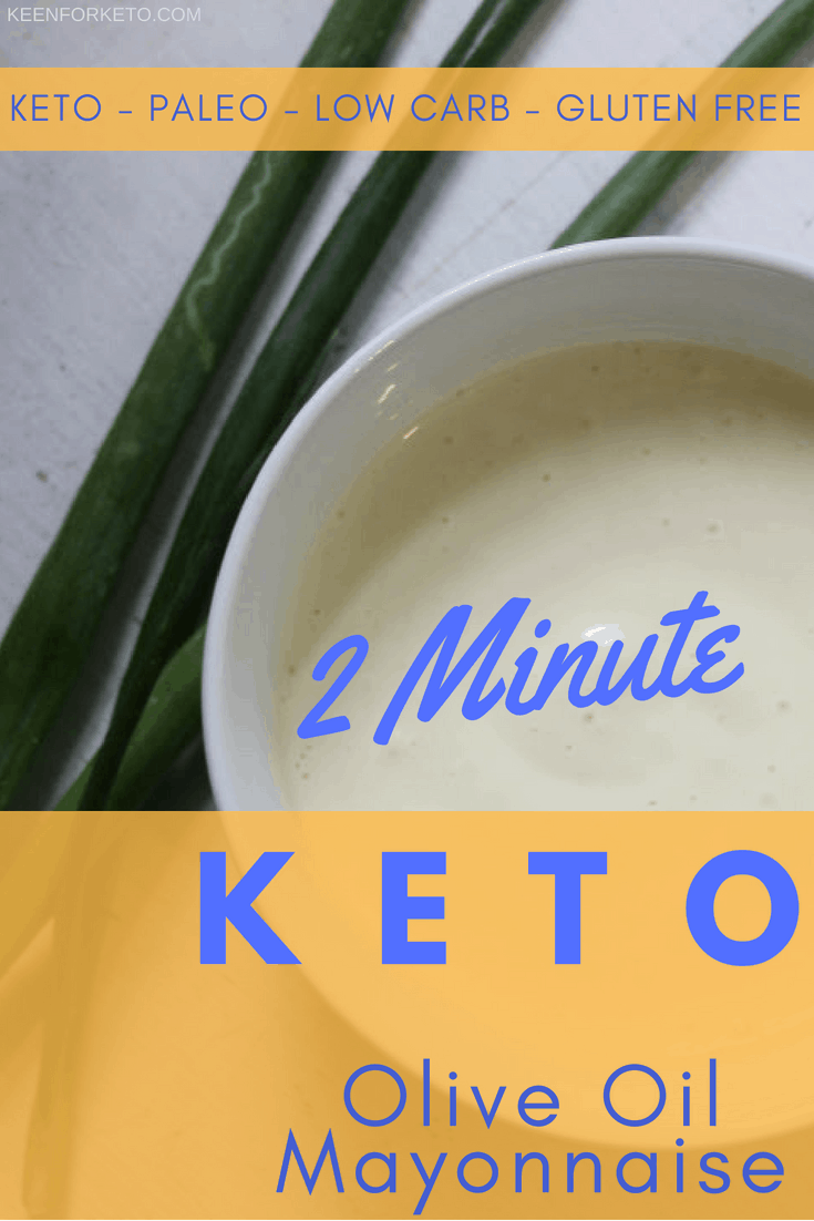 2-Minutes to fresh, keto olive oil mayonnaise? Sugar free? Gluten free? Low carb? Yes, please! Mayonnaise is a keto-approved condiment. #keto #mayonnaise #ketomayo #mayo #lowcarb #easy #quick