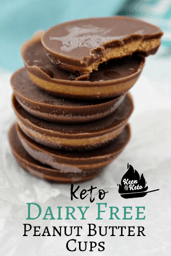 Keto Peanut Butter Cups with a twist! These Peanut butter cups are dairy free, vegan, sugar free, gluten free, delicious, AND they aid in keto constipation! keenforketo | fiber fat bombs | keto constipation help | dairy free keto | vegan keto candy