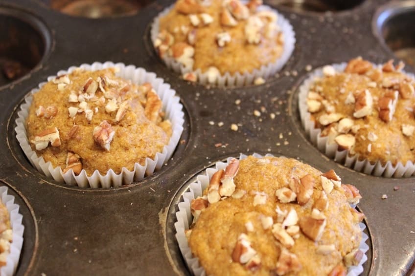 Flax seed muffins are a satisfying, filling keto breakfast for any day of the week. Make ahead or freeze and have these low carb pumpkin pecan flax muffins whenever you're hungry, for a snack or meal!