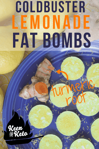 These tasty, zingy lemonade fat bombs will help you fill your healthy fat quota on the ketogenic diet, while also reducing inflammation, increasing electrolytes, and serving as a coldbuster with its turmeric and ginger. this is one of those anti-inflammatory desserts you won't want to miss! #fatbombs 