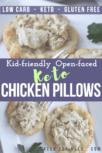 Open faced keto chicken pillows  are a keto friendly, kid friendly easy dinner for the whole family! #ketogenic