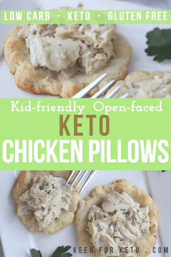 Open faced keto chicken pillows  are a keto friendly, kid friendly easy dinner for the whole family! #ketogenic