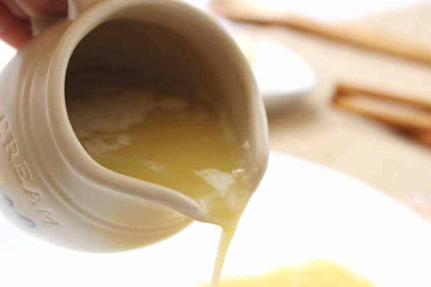 Your pancakes, German pancakes, and waffles will never be the same! Stop looking for a sugar free maple syrup and start clicking on this recipe! Keto Sugar Free Buttermilk Syrup is a salty-sweet amazing  alternative for your keto breakfast needs. #sugarfreesyrup #sugarfree #sugarfreebuttermilksyrup #lowcarbbuttermilksyrup #buttermilksyrup