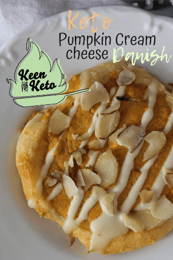 Low Carb Pumpkin Cream Cheese Danish is perfect for on-the-go breakfast, dessert, or snack! This easy keto pumpkin spice breakfast Danish tastes like rich mini keto pumpkin pies! So delicious and perfect for a low carb Thanksgiving, Christmas, or Easter treat! Try this easy keto Danish today! #ketodanish #lowcarbdanish
