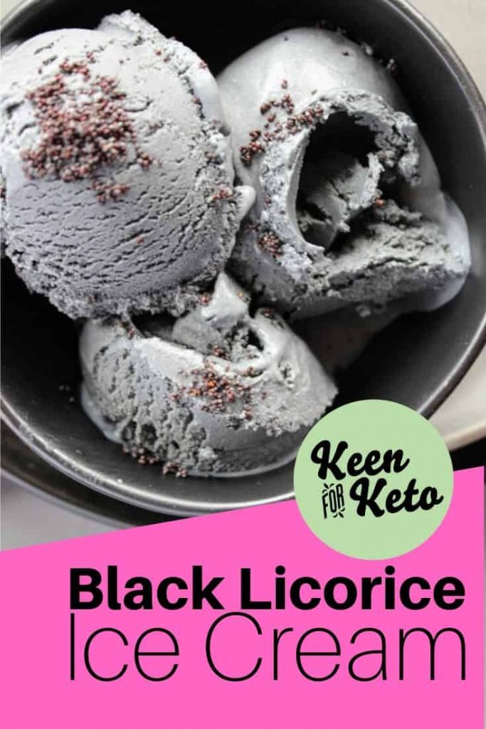 Looking for a new ice cream flavor? This charcoal ice cream recipe has all the self-assurance of black licorice anise flavor, with all the purity of activated charcoal to color it. If you're tired of the normal summer ice cream flavors, you won't want to miss this one! Also perfect for Halloween parties! keto dessert | keto ice cream | keto frozen custard | low carb frozen custard | low carb dessert
