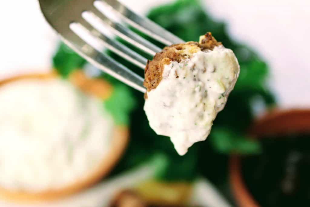 Greek Keto Tzatziki Dip is a low carb take on a classic Mediterranean condiment. Fresh herbs and refreshing cucumber come together with creamy Greek yogurt and fresh lemon juice. Yum! Keen for Keto | keto tzatziki sauce | keto Greek recipe | low carb Greek recipe | keto dip | keto recipes