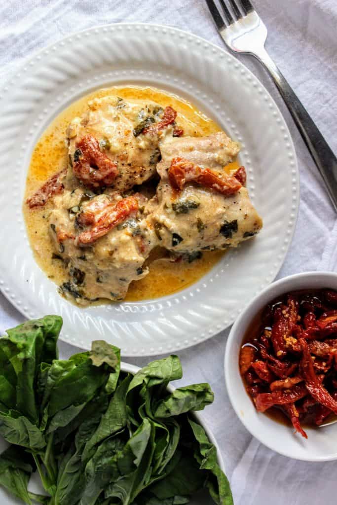 Creamy Keto Tuscan Chicken Recipe in Crock Pot - Keen for ...