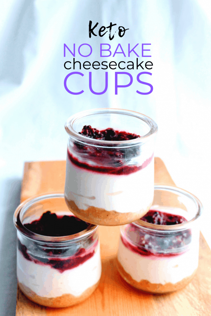 Individual no bake keto mini cheesecake cups are just the creamy dessert you've been looking for! There's absolutely no baking involved here! Great for parties and for a cool summer treat that won't heat up the house. Keen for Keto | Individual keto cheesecakes | keto mini cheesecakes | no bake keto cheesecake | keto dessert