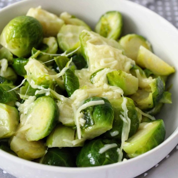 steamed keto brussels sprouts with parmesan