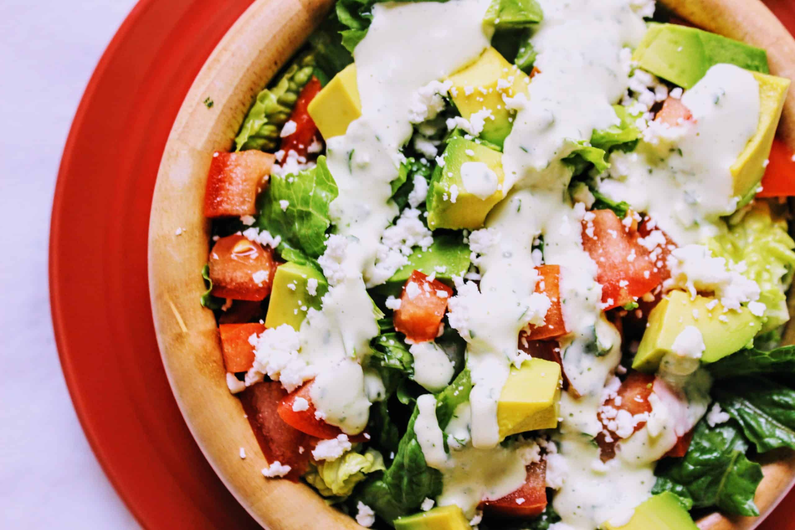 Tomato Cotija Salad with Tomatillo Dressing - Keen for Keto - 10 minutes!