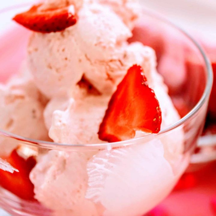 Strawberries and Cream Ice Cream - Keto