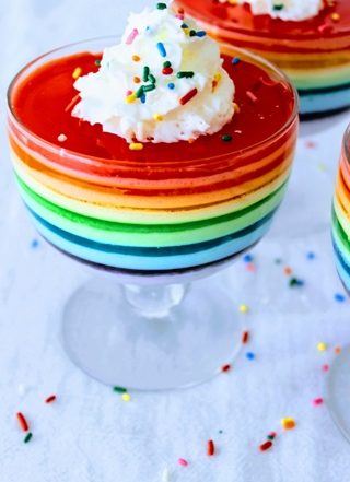 Keto Rainbow Sugar Free Jello Cups