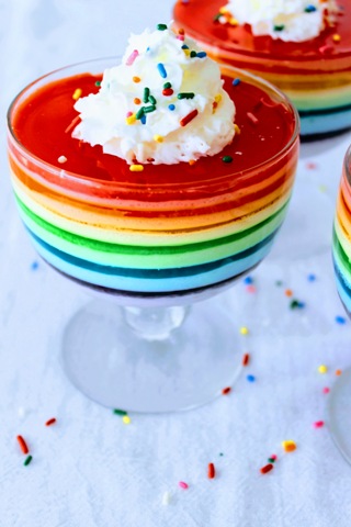 Keto Rainbow Sugar Free Jello Cups